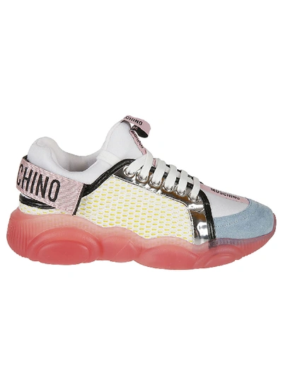 Moschino Teddy Velcro Strap Sneakers In Multicoloured