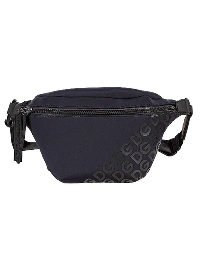 Dolce & Gabbana Two-way Front Zip Belt Bag In Black