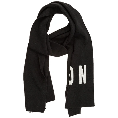 Dsquared2 Men's Wool Scarf Icon In Black