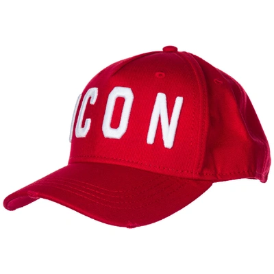 Dsquared2 Icon Baseball Cap In Red,white