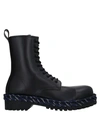 Balenciaga Lace Detail Military Boots In Black