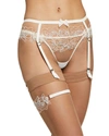 AGENT PROVOCATEUR LINDIE FLORAL-EMBROIDERED GARTER BELT,PROD226770495