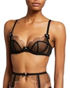 AGENT PROVOCATEUR LORNA TULLE HALF-CUP BRA,PROD226760202