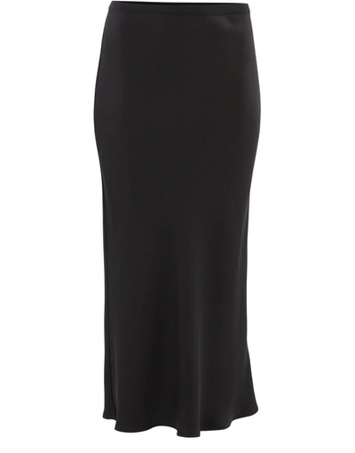 Anine Bing Bar Silk Skirt In Black