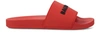 Balenciaga Men's Logo Rubber Pool Slide Sandals In 6561