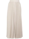 CO Champagne Pleated Midi Skirt,3341FATP-R20