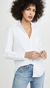 Frank & Eileen Eileen Tattered Denim Shirt In White