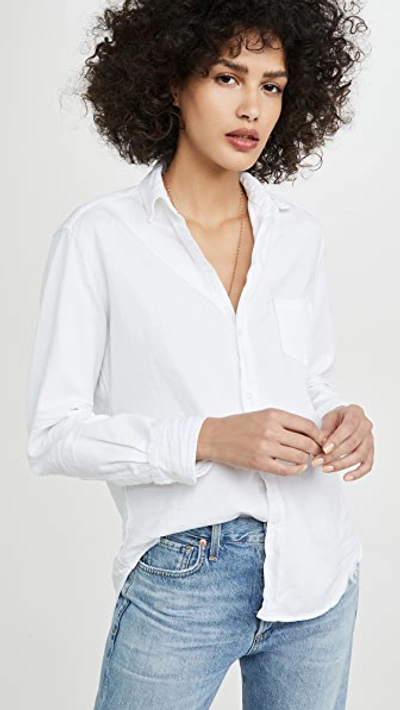 Frank & Eileen Eileen Tattered Denim Shirt In White