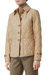Burberry Fernleigh Thermoregulated Diamond Quilted Jacket In Beige
