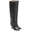 ISABEL MARANT LOKYO LEATHER KNEE-HIGH BOOTS,P00432615