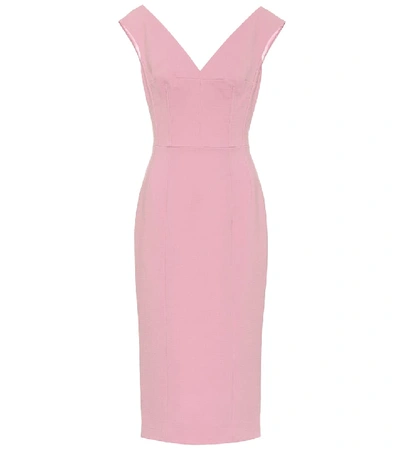 Dolce & Gabbana 羊毛混纺中长连衣裙 In Pink