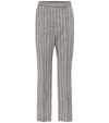 ACNE STUDIOS STRIPED WOOL HIGH-RISE PANTS,P00447154