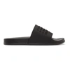 Maison Margiela Black Embossed Logo Slides