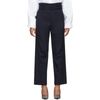 MM6 MAISON MARGIELA NAVY BELTED PAPERBAG TROUSERS