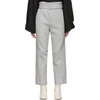 MM6 MAISON MARGIELA GREY BELTED PAPERBAG TROUSERS