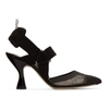 FENDI BLACK COLIBRÌ 85 SLINGBACK HEELS