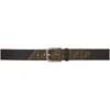 FENDI BLACK 'FOREVER FENDI' CANVAS BELT