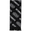 VETEMENTS BLACK & WHITE STAR WARS EDITION ALL OVER LOGO SCARF