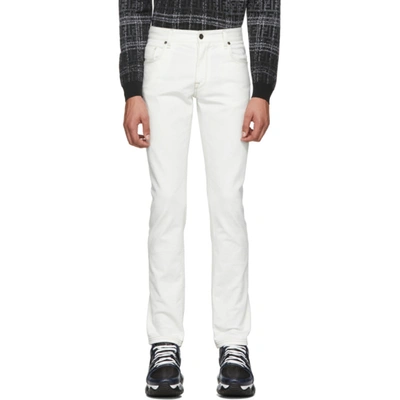 Fendi Slim Straight Jeans In White