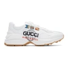 GUCCI WHITE 'GUCCI WORLDWIDE' RHYTON SNEAKERS