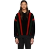 GUCCI BLACK & MULTIcolour CHENILLE HOODIE