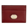 GUCCI RED INTERLOCKING G CARD HOLDER