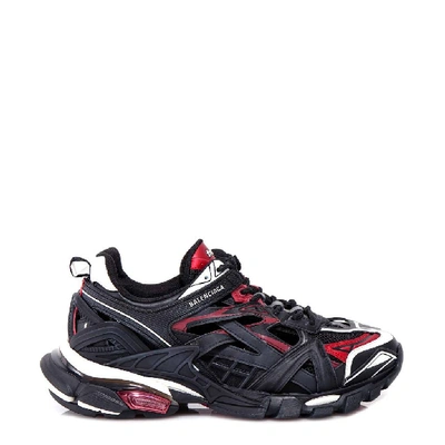 Balenciaga Track 2 Panelled Mesh, Nylon And Woven Trainers In Black