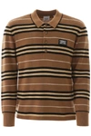 BURBERRY BURBERRY STRIPED LOGO PATCH POLO SHIRT