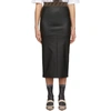 FENDI BLACK LEATHER 'FOREVER FENDI' SKIRT