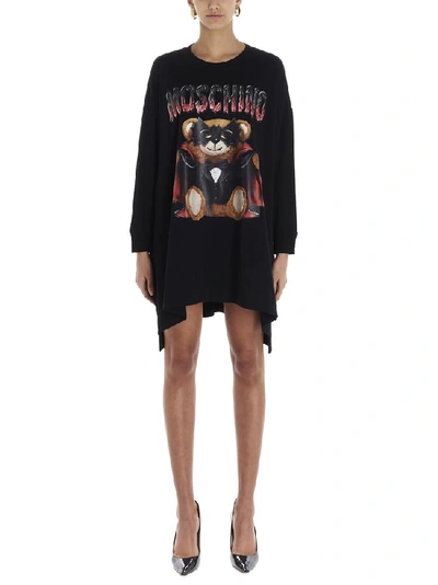 Moschino Bat-teddy T-shirt In Black