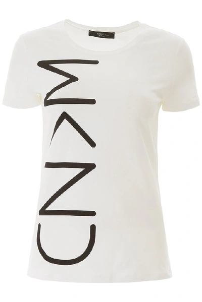 Weekend Max Mara Logo Print T-shirt In White,black