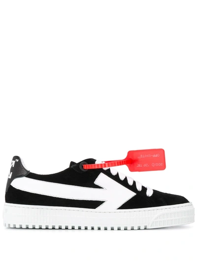 Off-white Leather Arrows Sneakers In Black