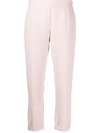 P.A.R.O.S.H PLAIN SLIM-FIT TROUSERS