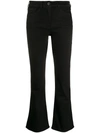 3x1 Flared Cropped Jeans In Black