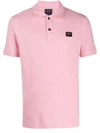 Paul & Shark Logo Polo Shirt In Pink & Purple