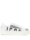 DSQUARED2 LOGO PRINT LACE-UP trainers