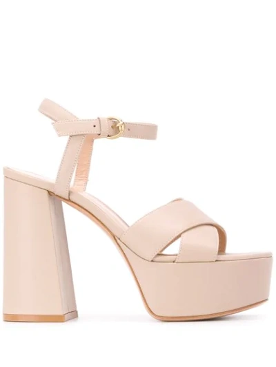 Gianvito Rossi Bebe 115mm Platform Sandals In Neutrals