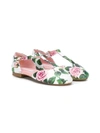 DOLCE & GABBANA ROSE PRINT BALLERINA SHOES