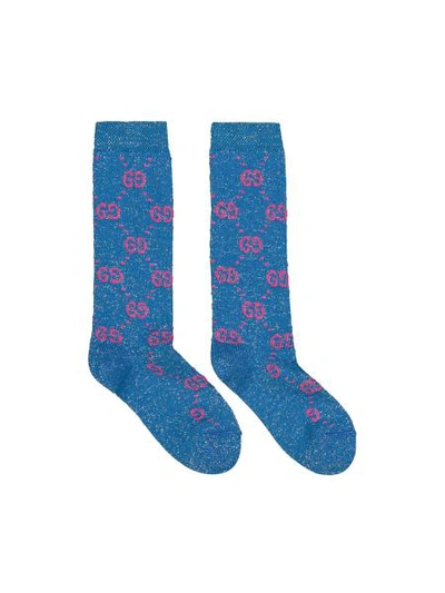 Gucci Kids Socks For Girls In Blu