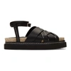 3.1 Phillip Lim Black Yasmine Platform Espadrille Sandals In Ba001 Black