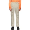 HERON PRESTON BEIGE CANVAS CARGO trousers