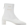 ACNE STUDIOS SSENSE EXCLUSIVE WHITE BRANDED HEELED BOOTS