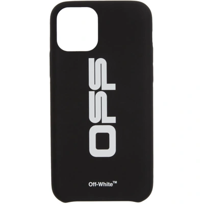 Off-white 黑色 And 白色 Wavy Line Logo Iphone 11 Pro 手机壳 In Black