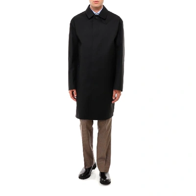 Mackintosh Concealed Closure Coat In Black