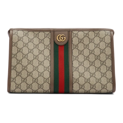 Gucci Ophidia Gg Toiletry Case In 8745 Beige