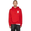 BURBERRY RED MONOGRAM LANDON HOODIE