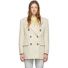 ISABEL MARANT OFF-WHITE WOOL HERMINA COAT