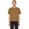 BOTTEGA VENETA TAN EMBROIDERED LOGO T-SHIRT