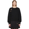 VERSACE BLACK OVERSIZED SAFETY PIN SWEATER