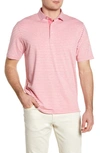 Johnnie-o Smith Classic Fit Stripe Performance Polo In Strawberry